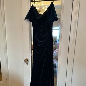 Vince Camuto Black Velvet Off-Shoulder Maxi Dress